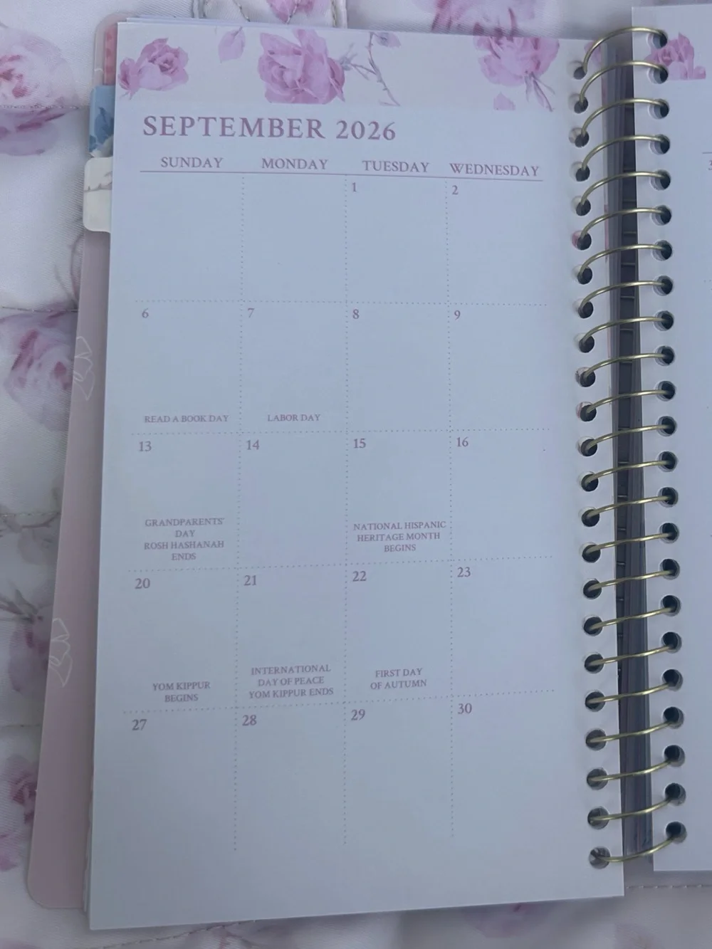 LoveShackFancy Light Blue Floral Student Planner 5